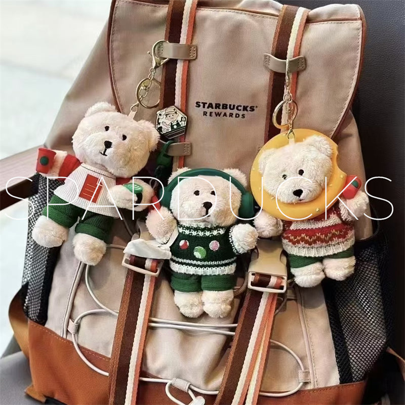 China X'mas Plush Bear Ornament Keychian – SPARDUCKS