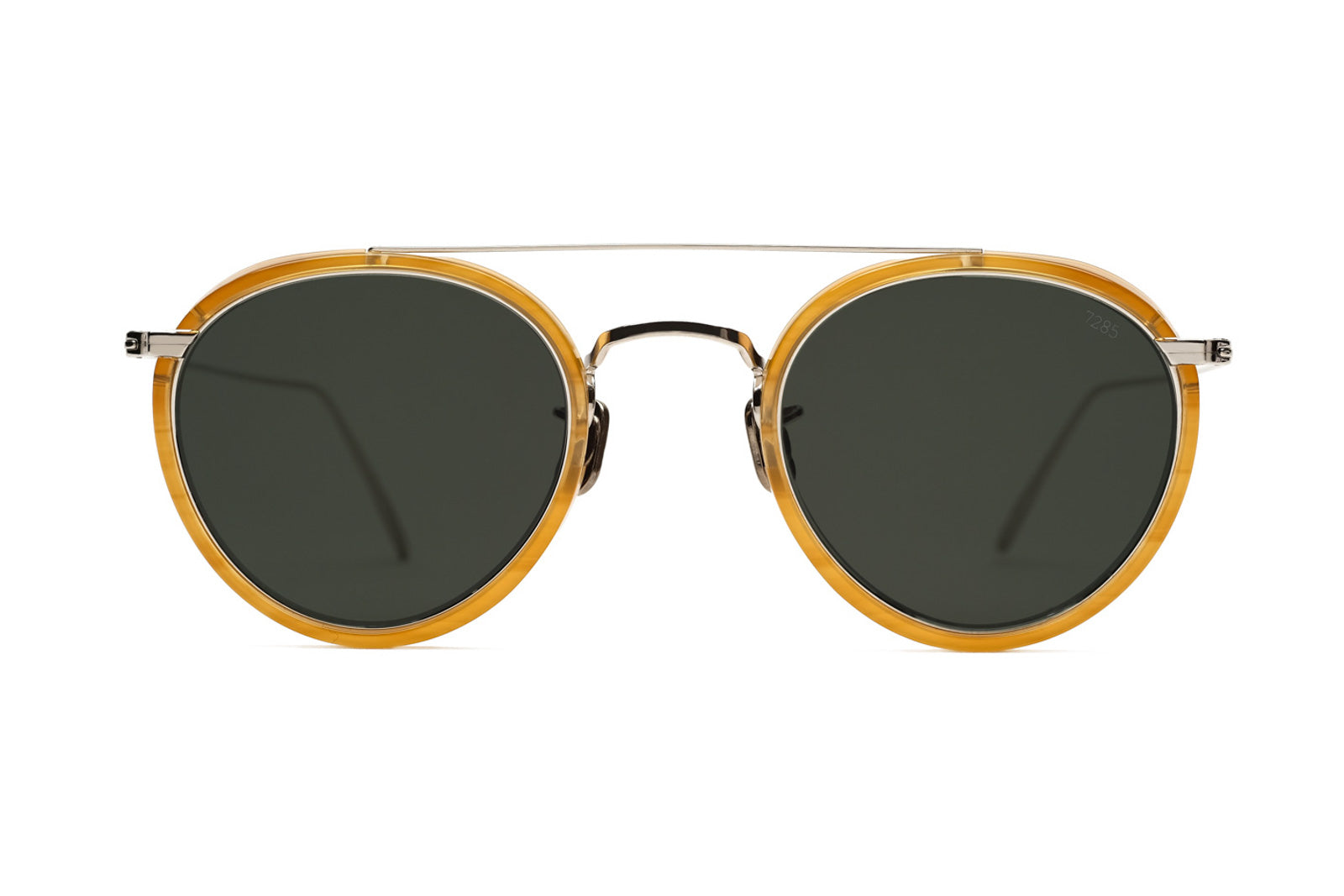 Eyevan 7285 | 762 in Silver Honey Sunglasses - twelvesixtynine