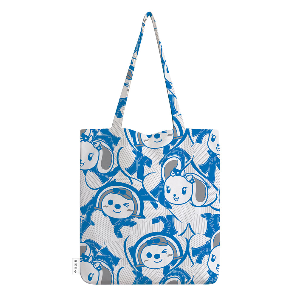 OPENちゃんx錦源興 手提げトートバック 柄：青白サンダル – 台湾開心