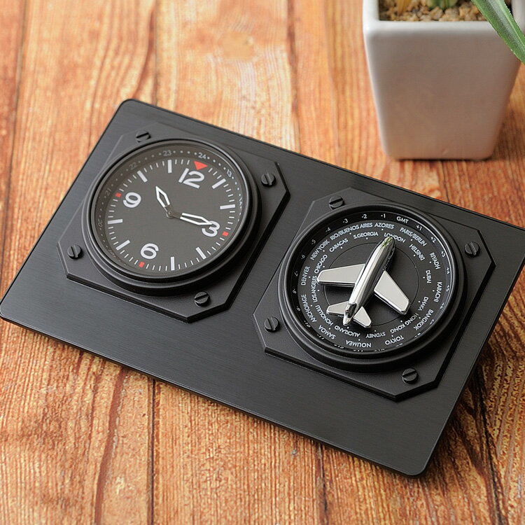 ポイント10倍】置き時計 ワールドタイムクロック【世界時計 置時計