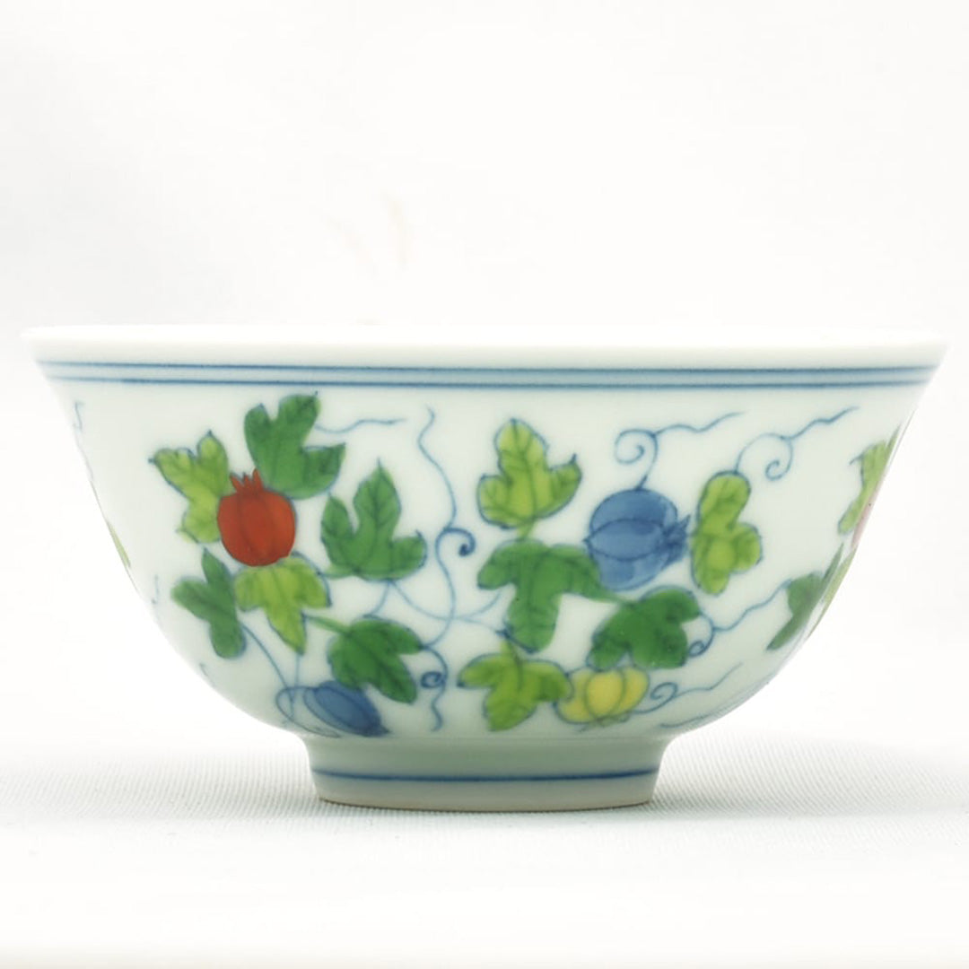 景徳鎮・斗彩瓜果茶杯｜中国茶器専門店の通販・天香茶行
