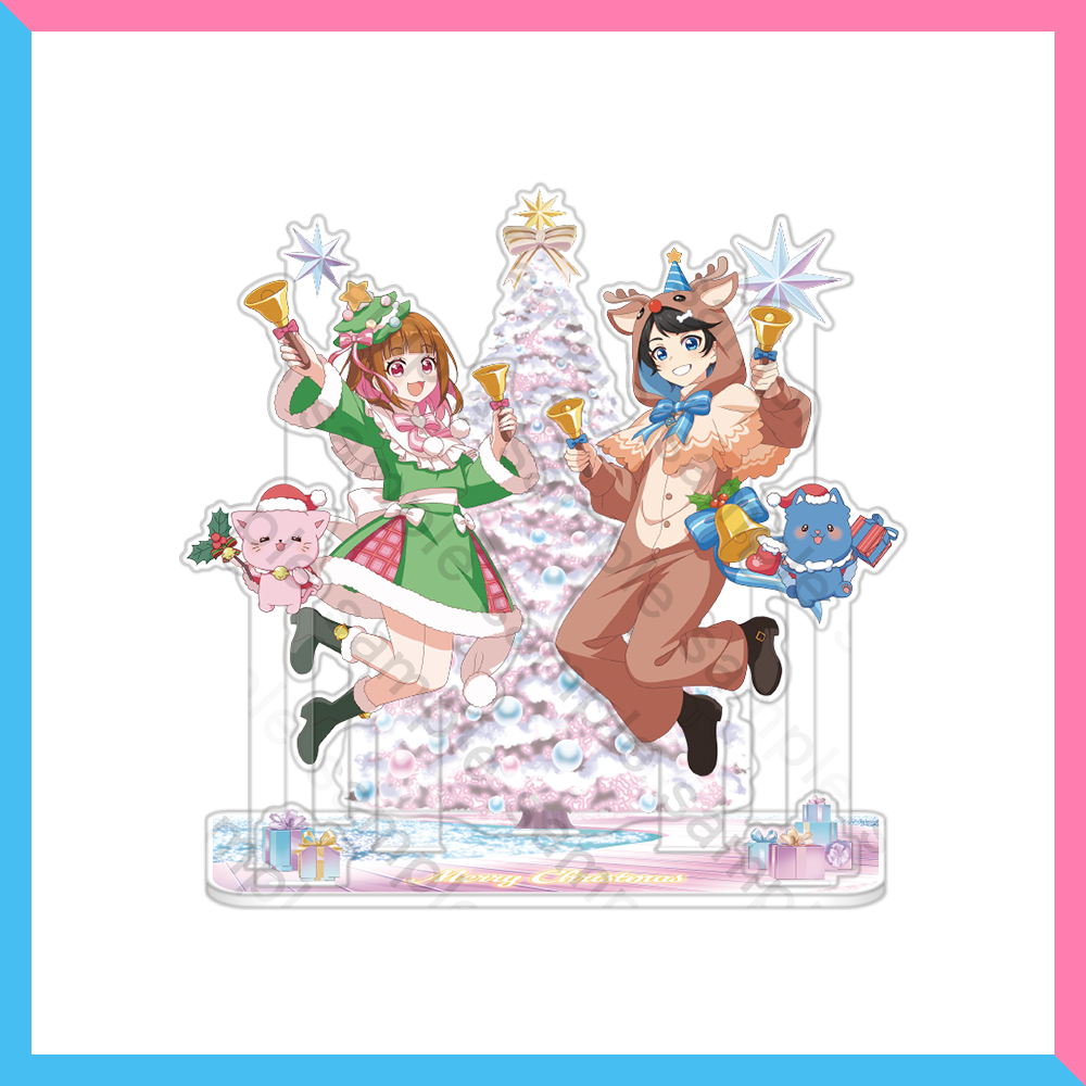 New】わちゃハピクリスマス アクリルジオラマ (ちろる) (ぴの) (いぬ