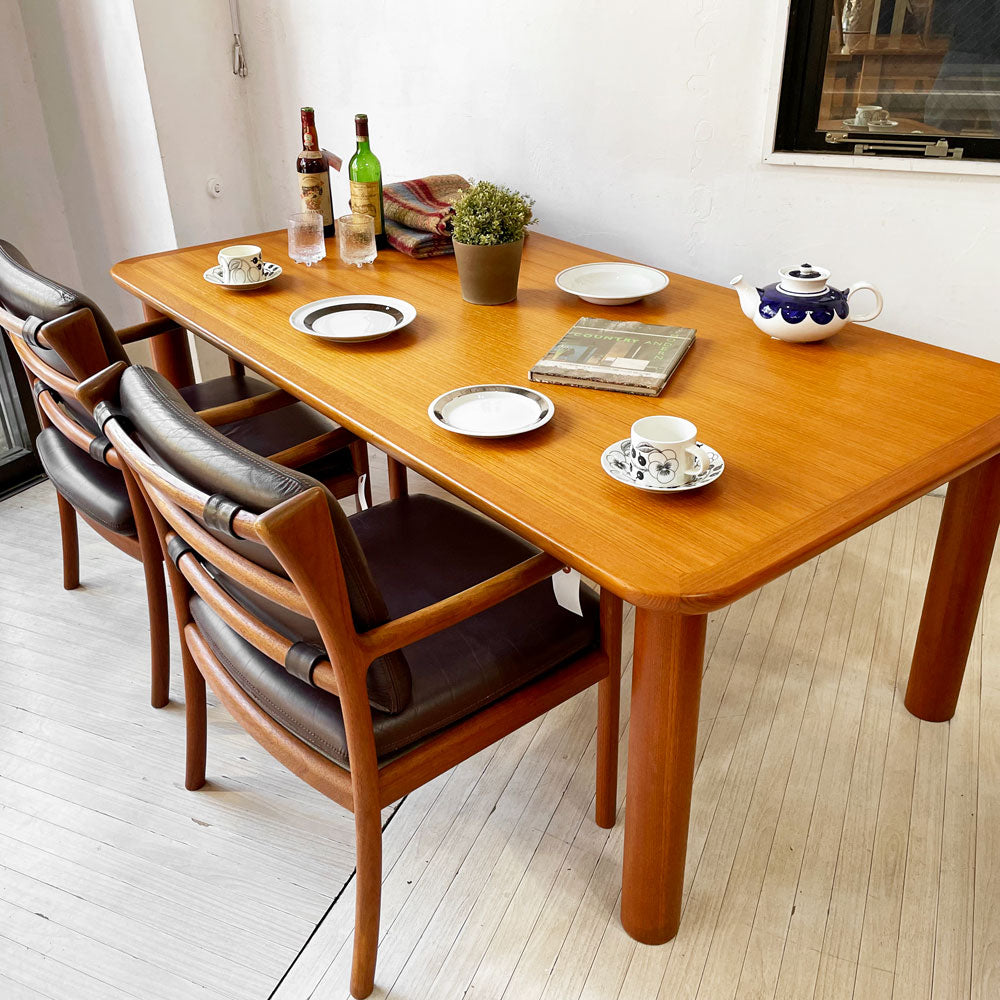 日田工芸 HITAKOUGEI ビンテージ ダイニングテーブル チーク無垢集成材