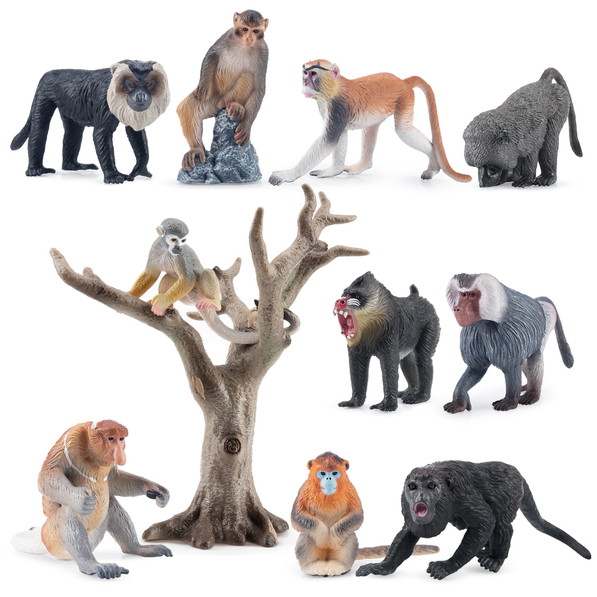 Toymany Monkey Animal Figurine Playset