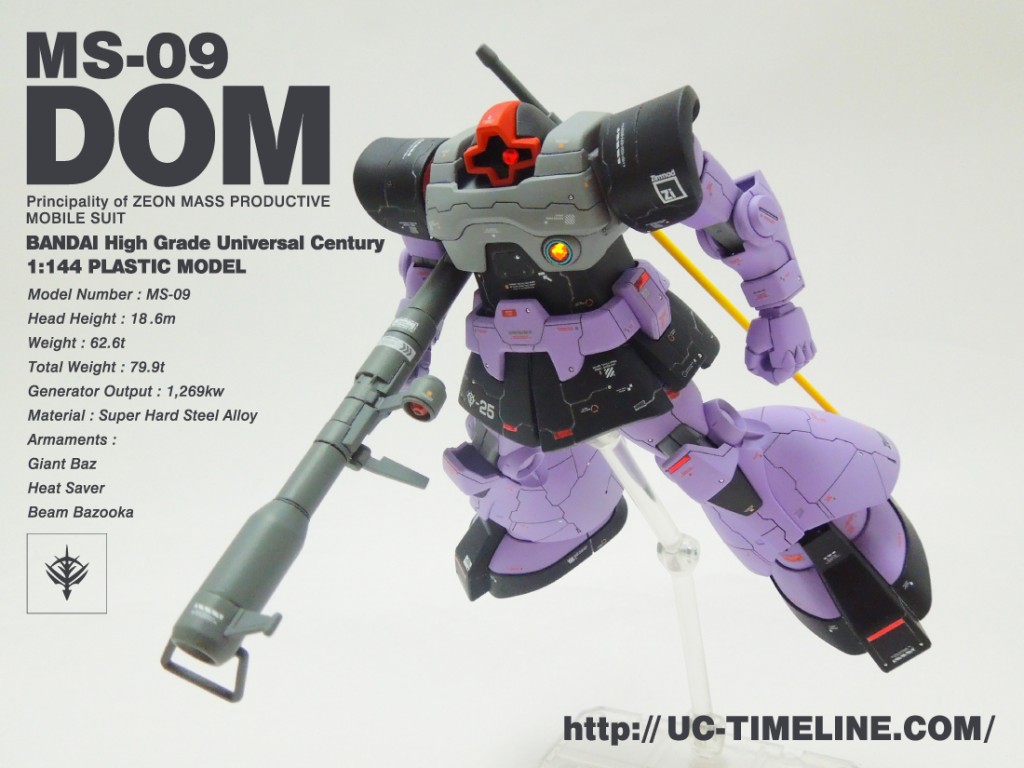 HGUC MS-09 ドム完成報告。 – UC-TIMELINE. ガンプラ好きだけど難しい