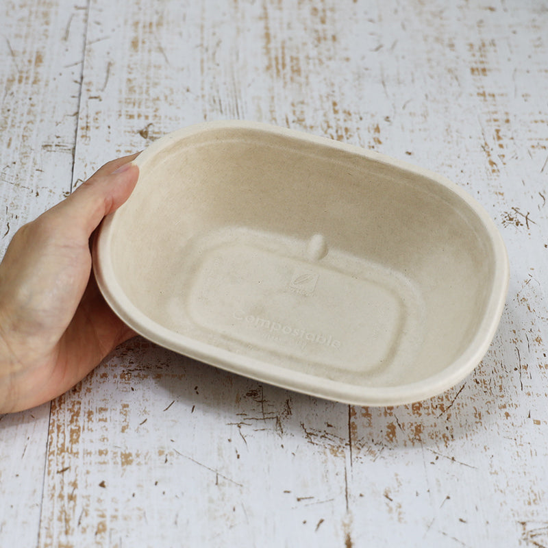 Sabert セイバート バガス 再生紙製容器 SBT-620ml パルプモールド楕円