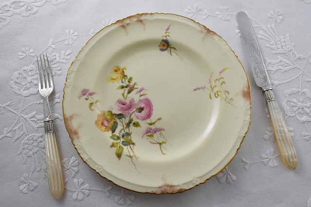 ロイヤルクラウンダービー 1892年 手描き 金彩 デザート/キャビネット