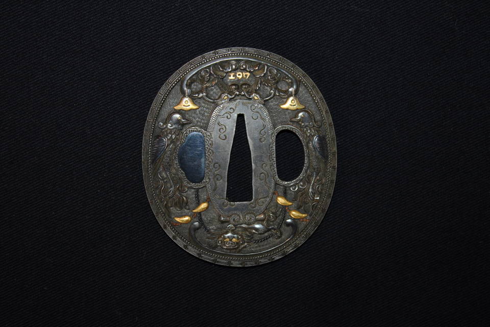 鍔】山科住定義作 ”双龍南蛮模様図” 売約済 | 玉山名史刀