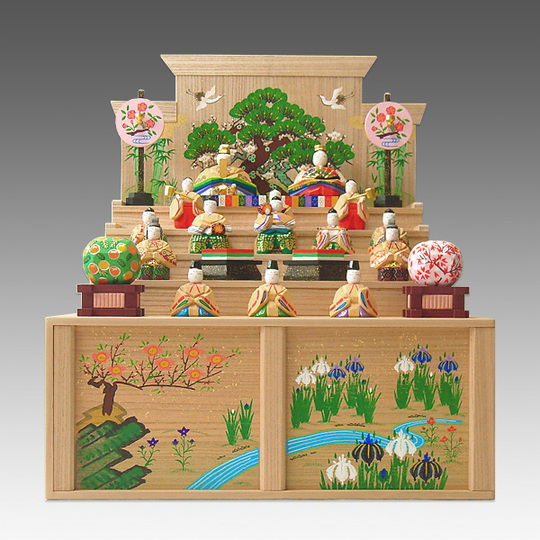 奈良の一刀彫雛人形・段揃雛（特大）（神泉作） 商品詳細 丹青堂｜書道