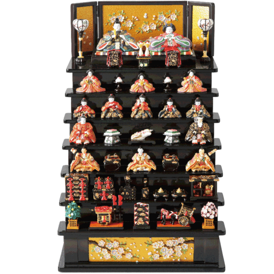 若菜雛 木製七段飾り 【丹青堂製】｜雛人形の販売・通販【丹青堂