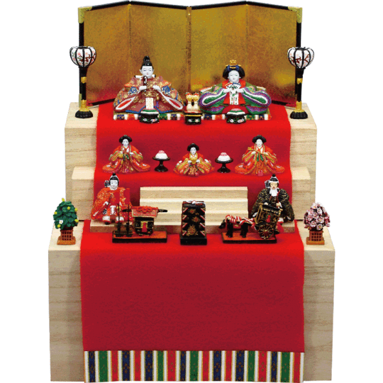 彩寿雛 三段収納飾り桐箱入 【丹青堂製】｜雛人形の販売・通販【丹青堂
