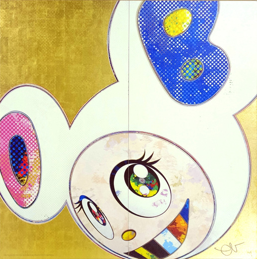 白無垢のDOB(ピンクとブルー)DOB in Pure White Robe (Pink & Blue