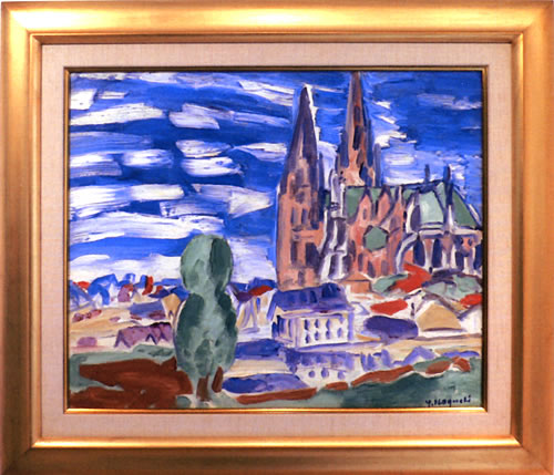 野口弥太郎/寺院のみえる風景