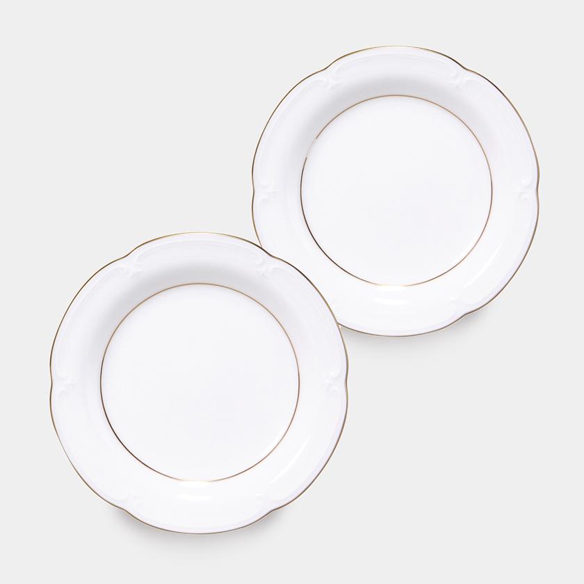 磁器｜大倉陶園 ゴールドライン 14cmプチケーキ皿 ペアセット ｜BECOS