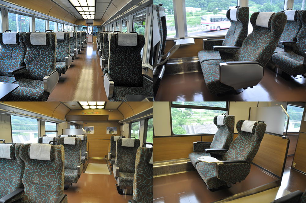 観光列車車内散策： リゾートやまどり