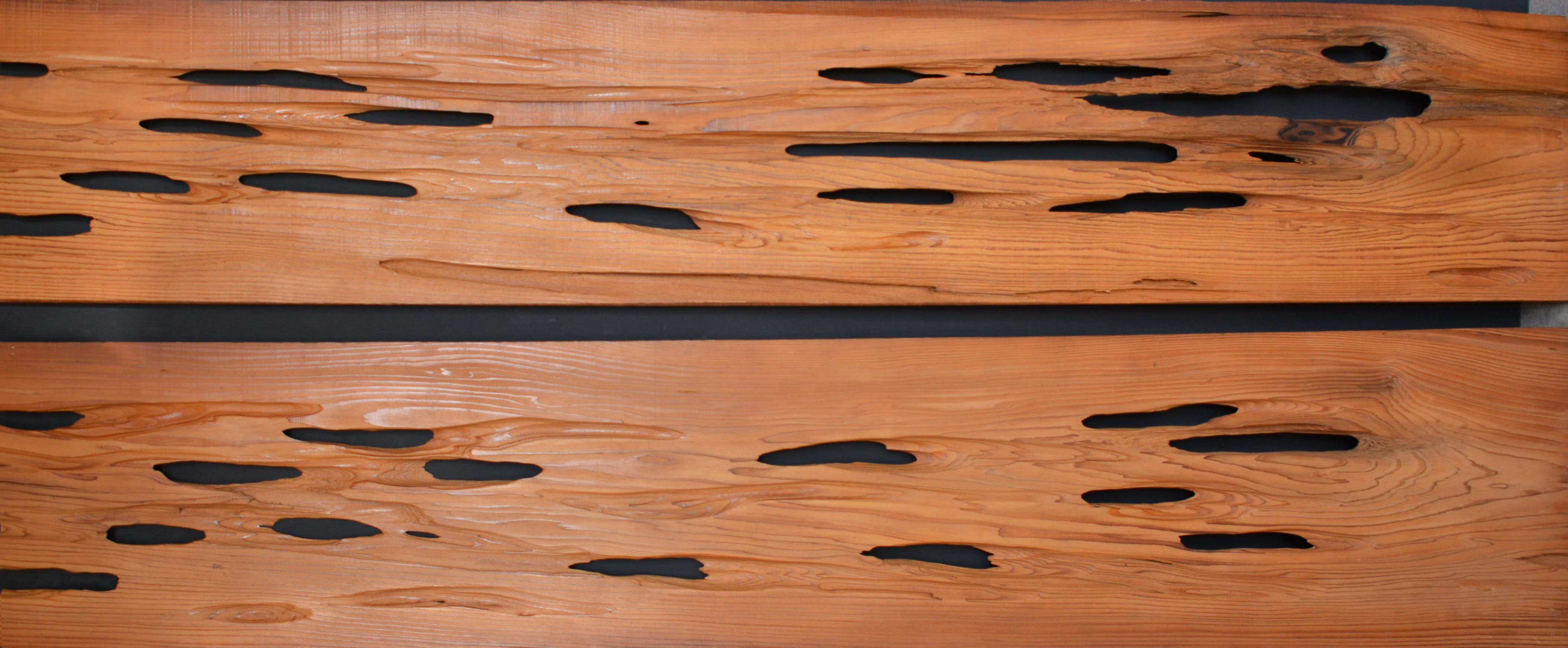 彫刻欄間の高原銘木店 ＞ 屋久杉 ＞ 0514 蓮ランマ 4.7尺×1尺×0.4寸