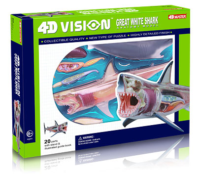 立体パズル 4D VISION 動物解剖モデル「ウシ・ウマ・ブタ・サメ」