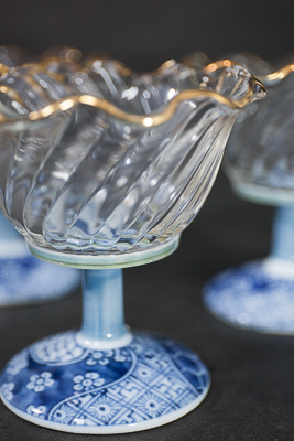 三洋陶器 龍峰窯 祥瑞ガラスデザート鉢揃 【器道楽】