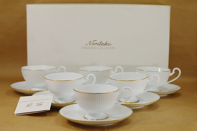 ノリタケ ダイヤモンドコレクション 碗皿6客 【器道楽】