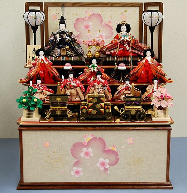 京甫作 収納雛十人飾｜雛人形・五月人形なら人形の和光