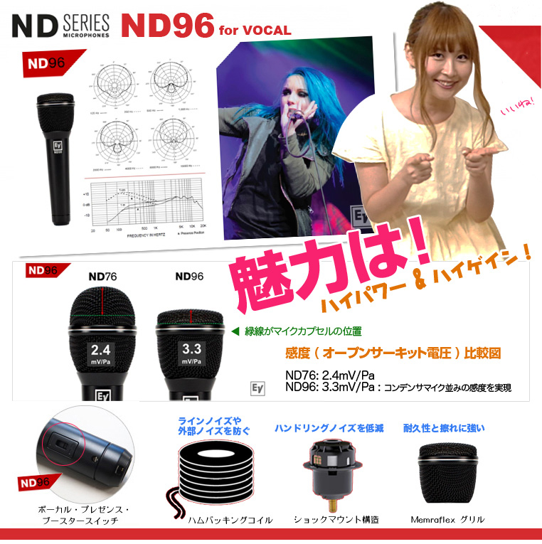 Electro-Voice EV エレクトロボイス ND96 ◇ ダイナミックマイク 送料