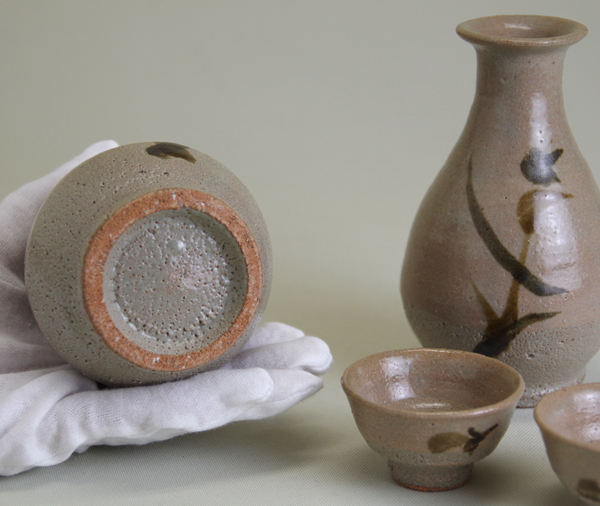 濱田庄司（人間国宝）鐵絵酒器 共箱 ｜益子焼販売 善五