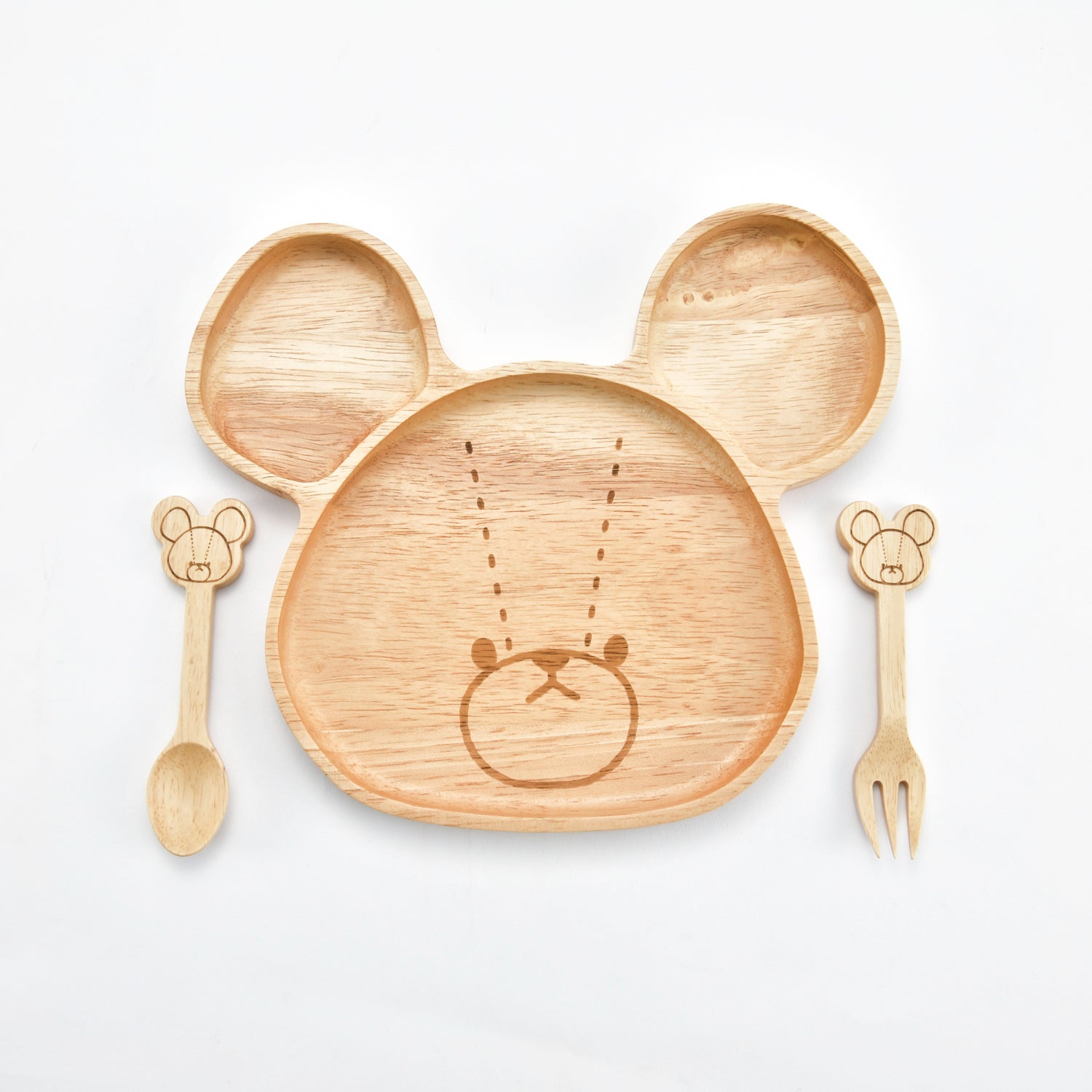 くまのがっこう｜木製プレート＆カトラリーセット – YAXELL｜株式会社