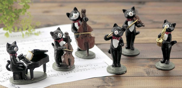 黒猫の楽団 オーナメント::猫雑貨・猫グッズのお店－雪猫屋－