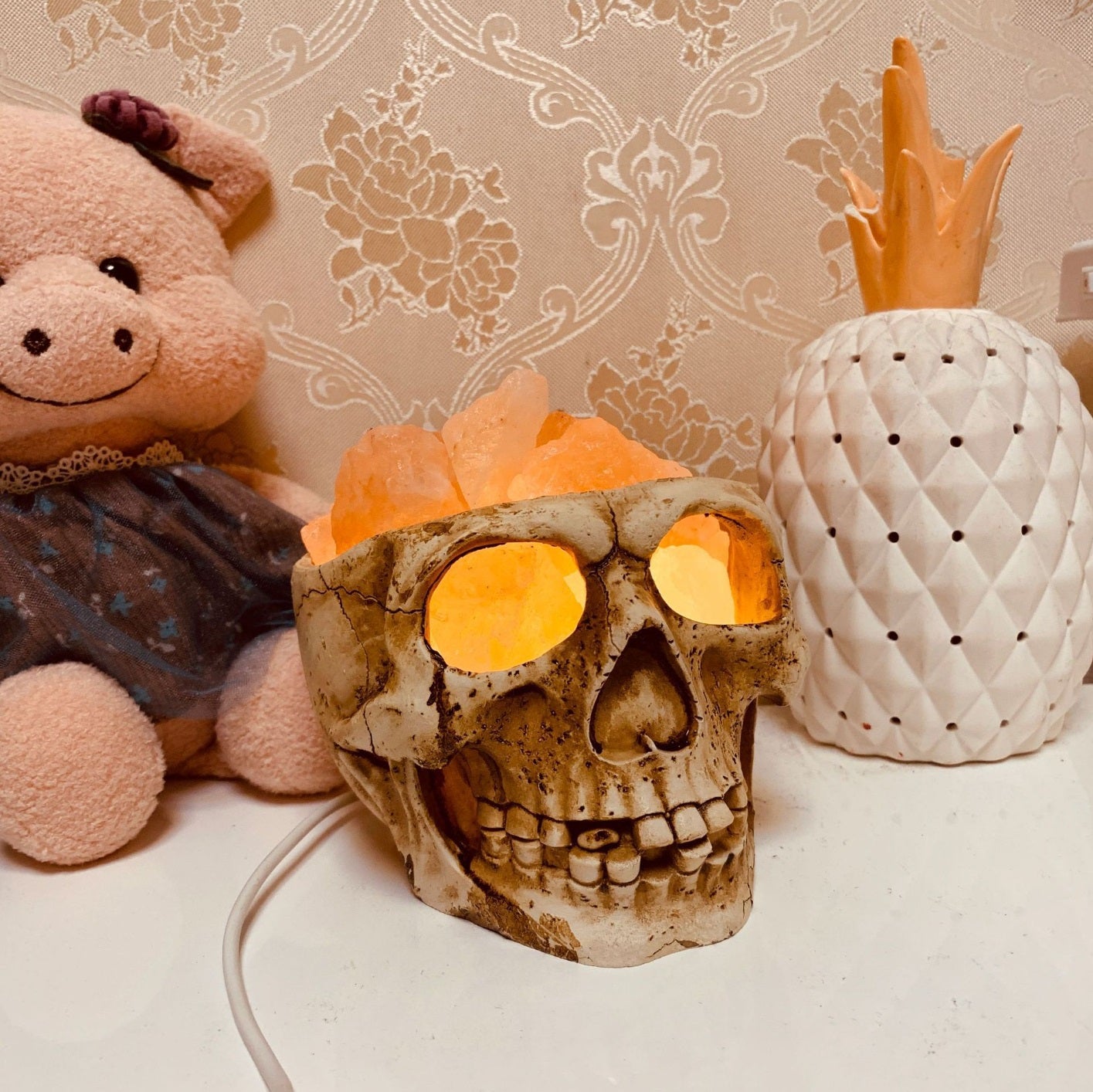 Himalayan Crystal Salt Skull Lamp – Zapps Clothing