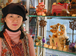 テディベア やぐちせいこさんと大場陽子さん 桐たんす（桐箪笥，桐