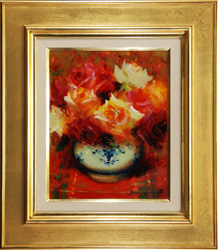 山本彪一 「ばら」 油彩3号｜【Arts Ship】のむら画廊