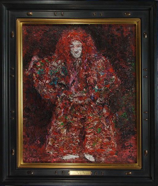 森田茂 「黒川能(猩猩)」 油彩20号｜【Arts Ship】のむら画廊