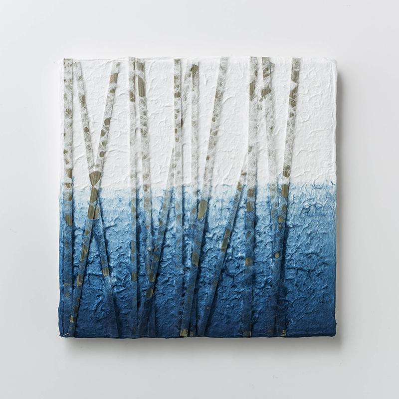 竹入アートパネル 竹藍染め｜アートパネル｜アワガミ インテリア和紙
