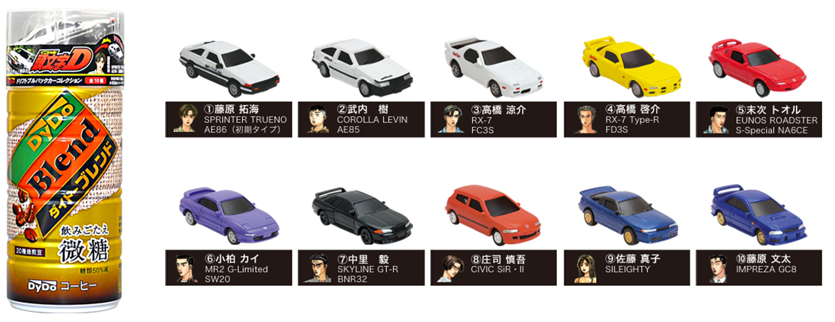 ダイドーブレンド×頭文字(イニシャル)D』 オンキャップキャンペーンを