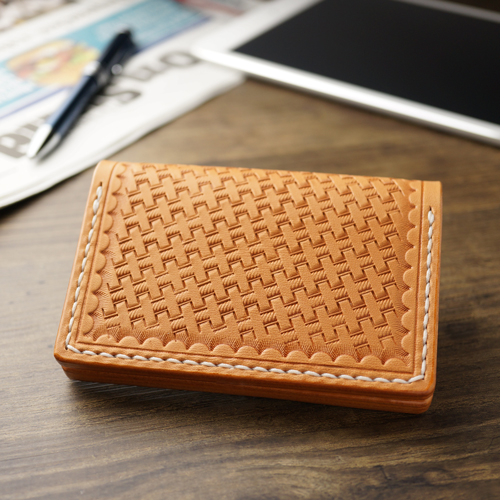 革財布・革製品のビーズ屋｜サドル 名刺入れ きなり