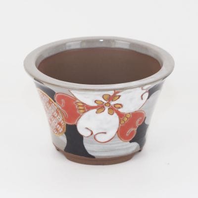 盆栽鉢 九谷焼 色華小紋 4号 幅12.5cm×高さ7.8cmを販売｜盆栽妙 – 盆栽