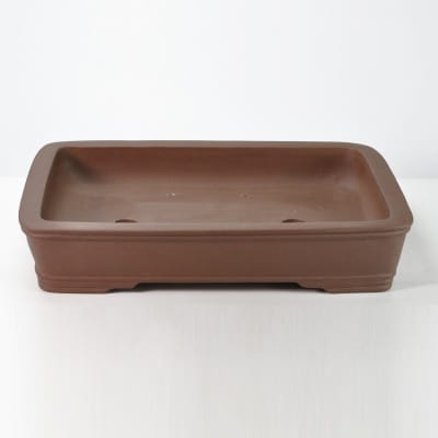 鳥泥長方中浅 盆栽鉢17号 鉢幅51cm×奥行き39cm×高さ9.5cm を販売｜盆栽