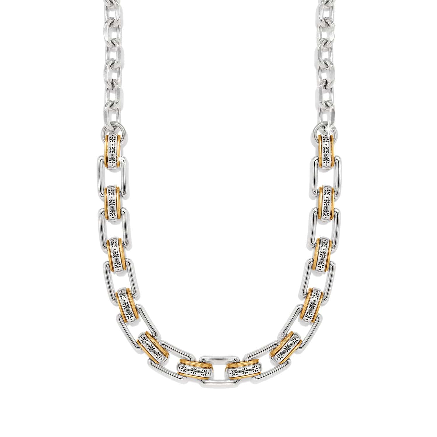 Mosaic Two Tone Links Necklace - Brighton