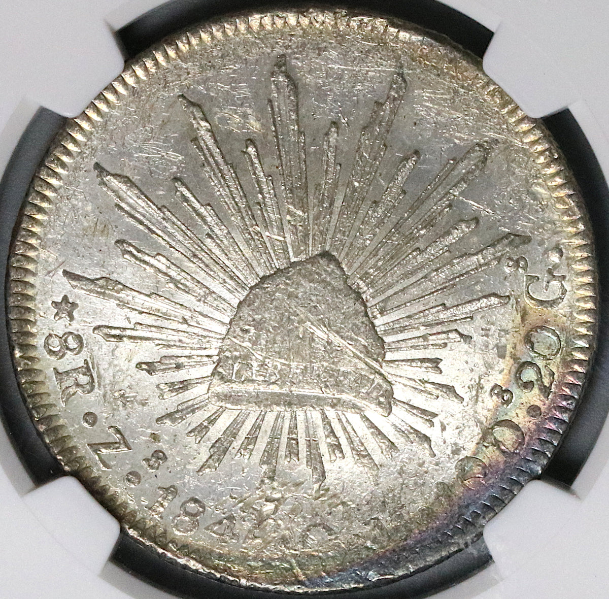 1845-Zs NGC MS 60 Mexico 8 Reales Zacatecas Rare Mint State Silver