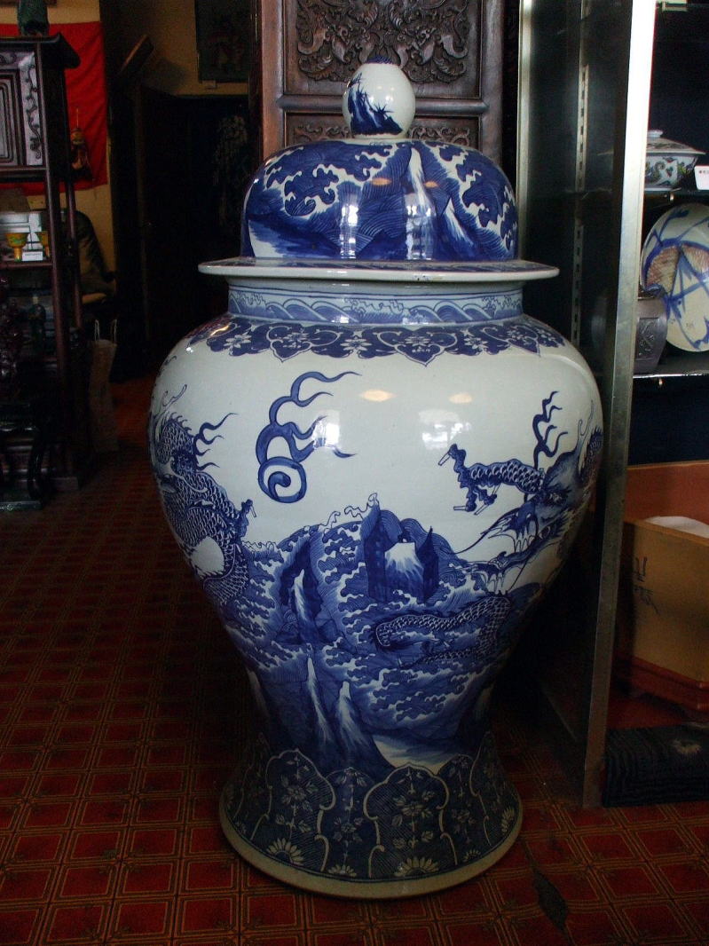 青花将軍蓋壺 中国陶磁器