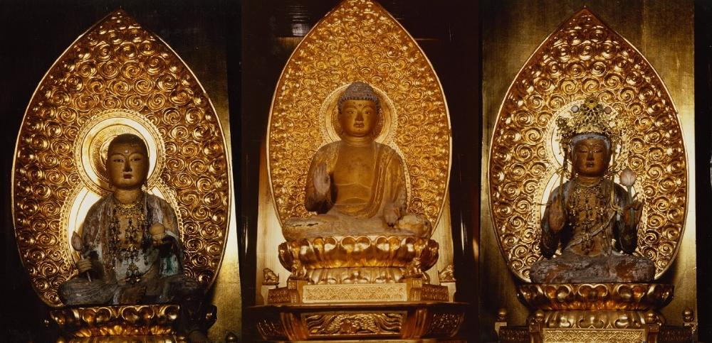 阿弥陀如来坐像及び脇侍坐像（蓮花寺）／三田市ホームページ