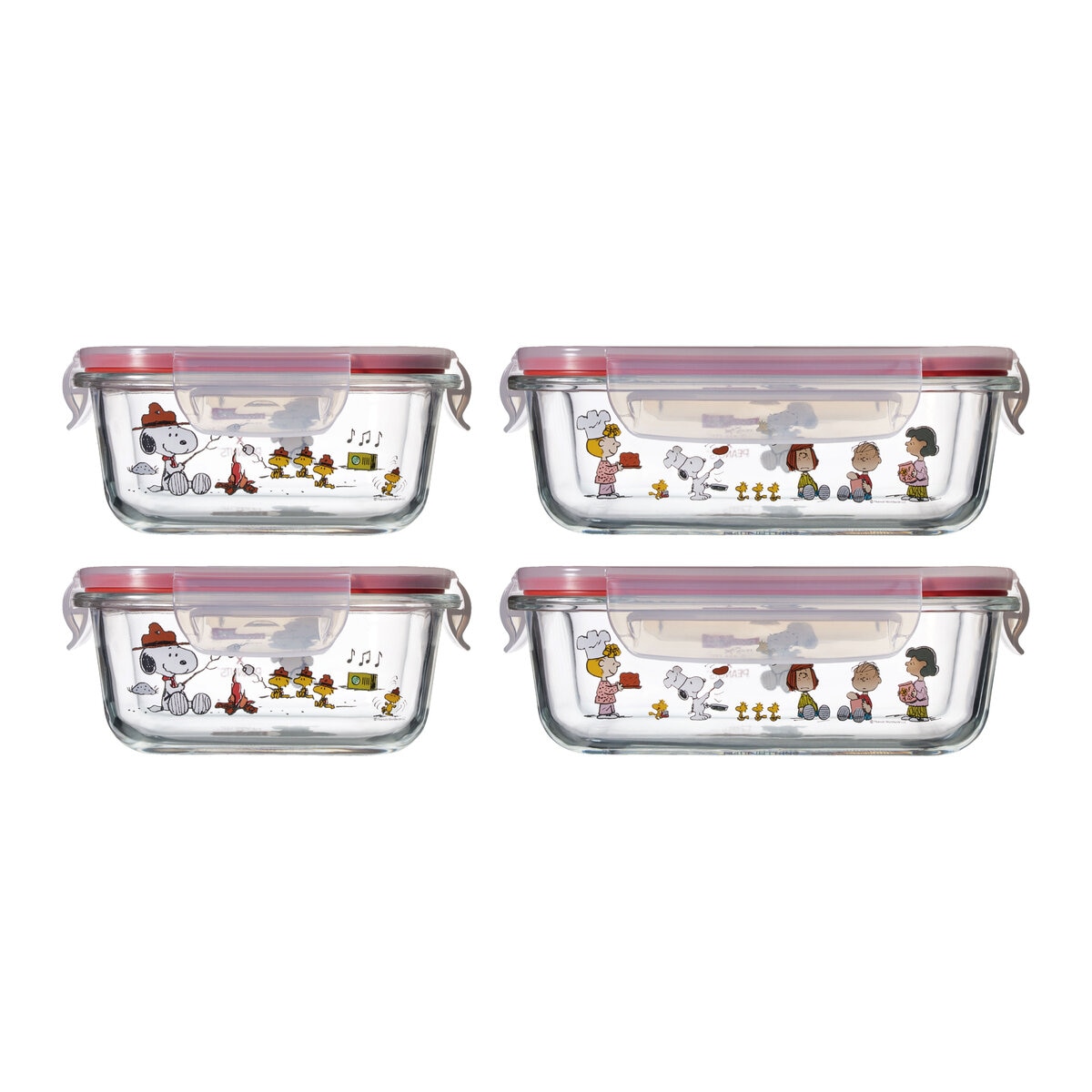 パイレックス スヌーピー ガラス密閉保存容器 4個セット | Costco Japan