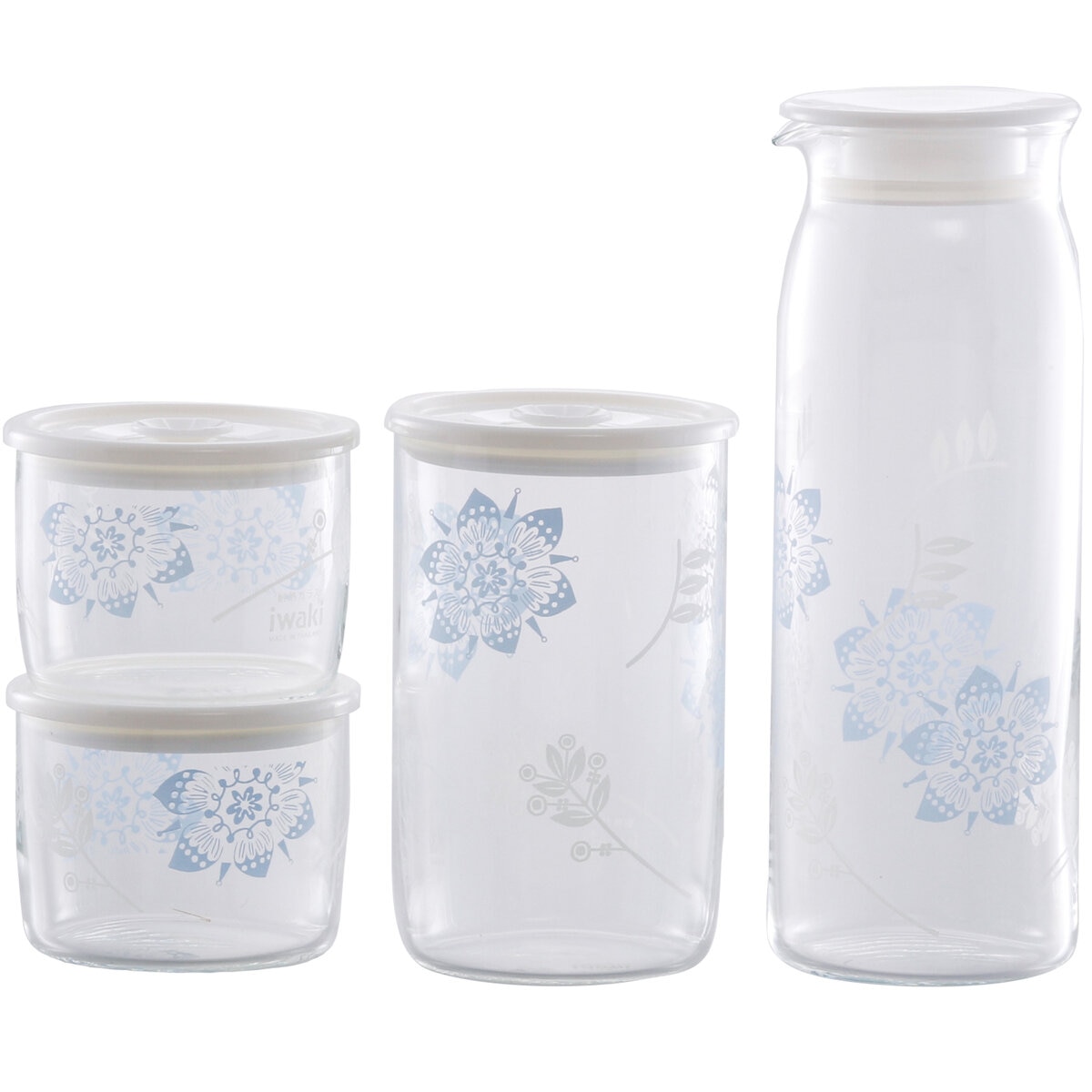 イワキ グランドフルール ガラス 密閉保存容器 4点セット | Costco Japan