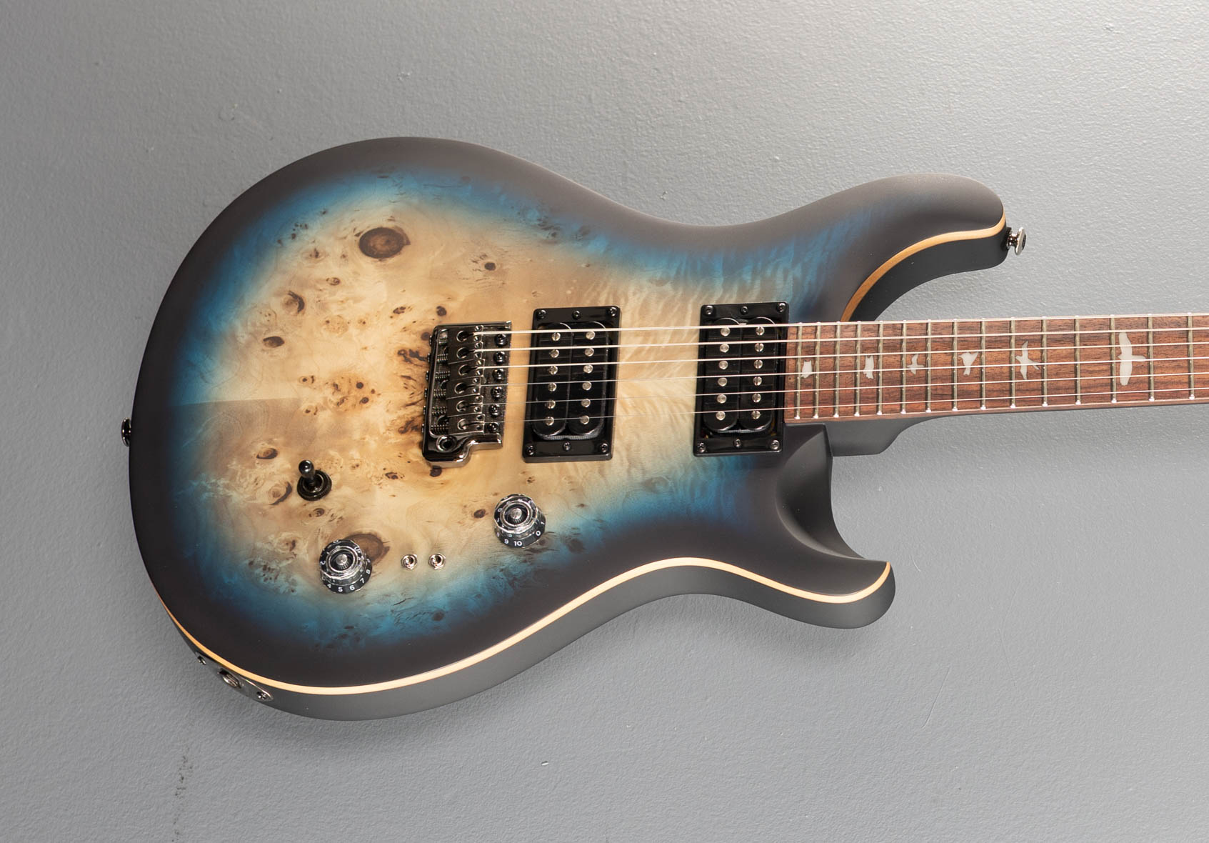 SE Custom 24-08 Poplar Burl Limited Edition - Lake Blue Midnight