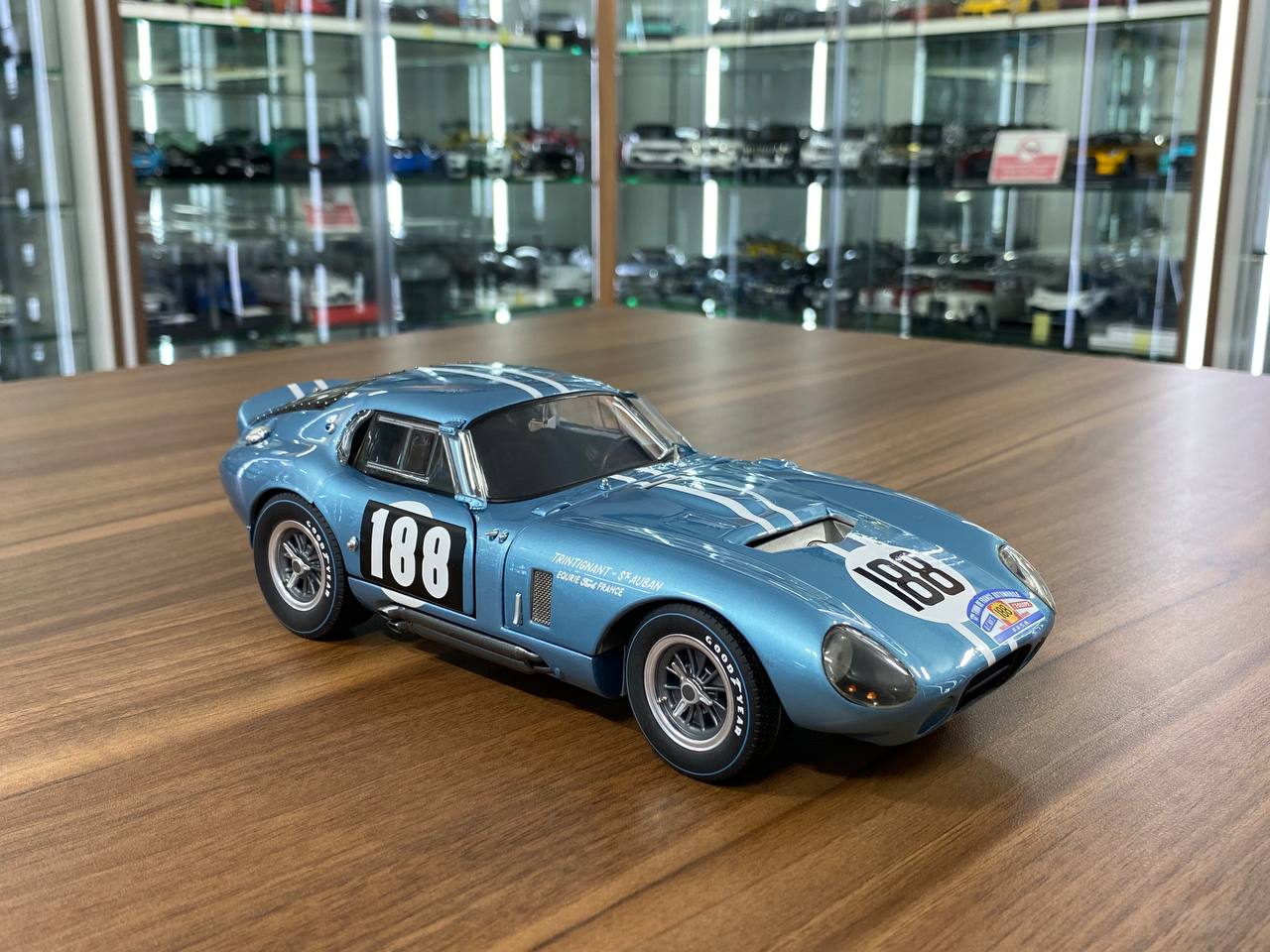 1/18 Diecast Shelby Cobra Daytona Coupe Blue & white Exoto