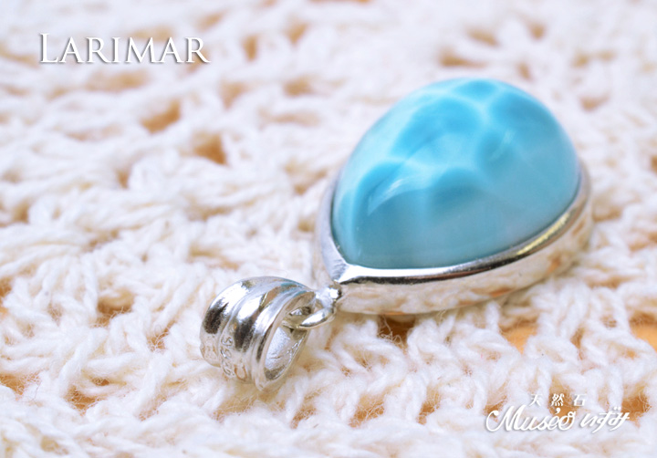 最高品質 ラリマーペンダントトップ一点物 シルバー925製