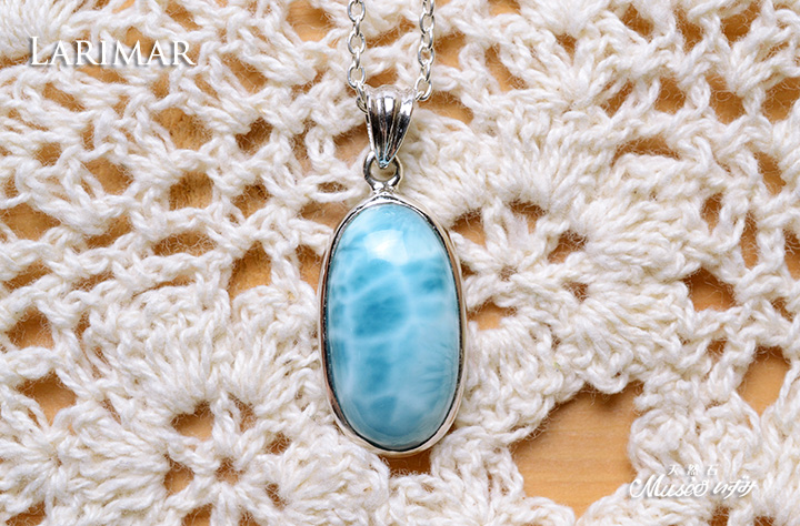 最高品質 ラリマーペンダントトップ一点物 シルバー925製