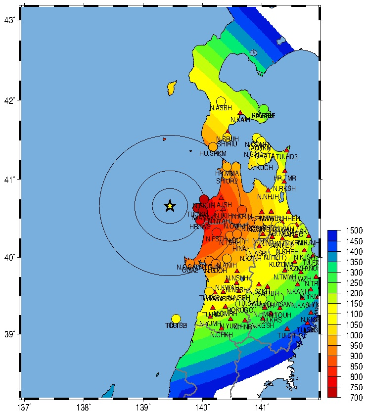 2025年5月3日青森県津軽地方の爆発音の震源の軌道推定