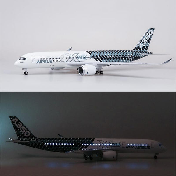 1:142 Carbon Fiber Airbus 350 XWB Airplane Model 18” Decoration