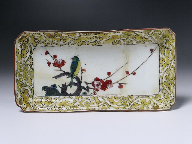 古美術 三樹 - 古九谷 梅に鶯文皿 | 古美術品専門サイト fufufufu.com